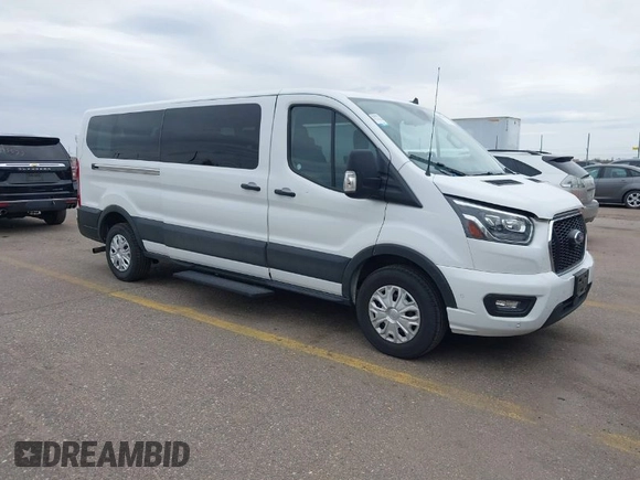 2023 Ford Transit Passenger XL with VIN 1FBAX2YG3PKA63237, listed as a IAAI auction lot 41996063 with 58,429 mi miles and . Bid and sale history available at DreamBid. Image 1.