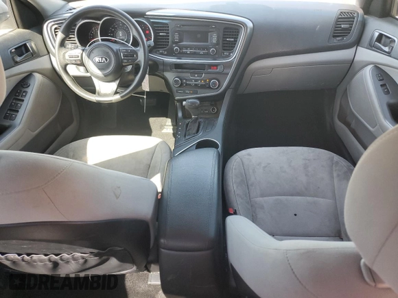 2014 Kia Optima LX with VIN 5XXGM4A75EG299240, listed as a Copart auction lot 52168545 with 140,196 mi miles and Salvage Title. Bid and sale history available at carsss.com. Image 8.