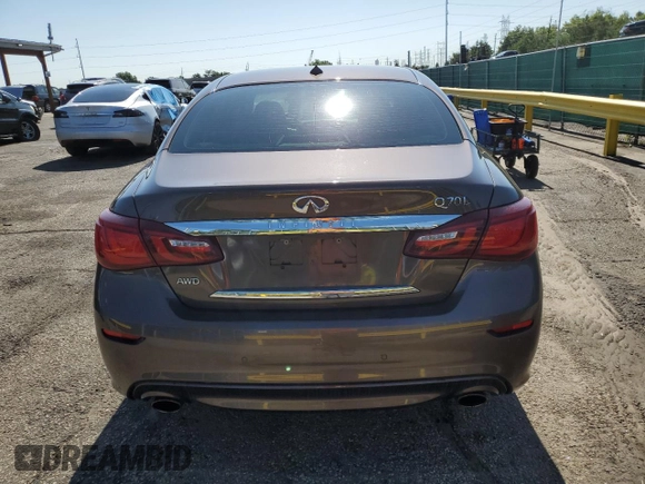 2016 Infiniti Q70 with VIN JN1BY1PR3GM720975, listed as a Copart auction lot 62496665 with 100,250 mi miles and Salvage title. Bid and sale history available at DreamBid. Image 6.