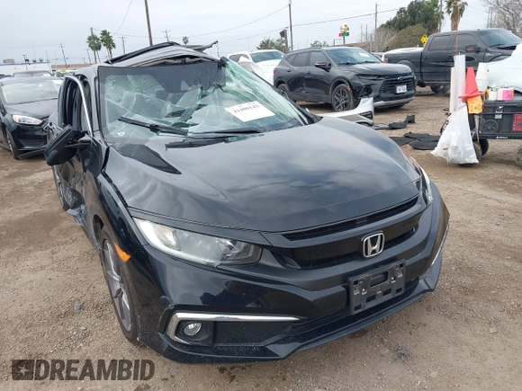 2020 Honda Civic EX-L with VIN 19XFC1F74LE017603, listed as a IAAI auction lot 41400143 with 34,633 mi miles and . Bid and sale history available at DreamBid. Image 1.