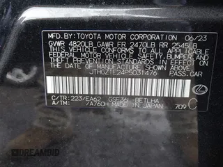 2023 Lexus IS with VIN JTHGZ1E24P5031476, listed as a IAAI auction lot 41474484 with 11,726 mi miles. Bid and sale history available at carsss.com. Image 9.