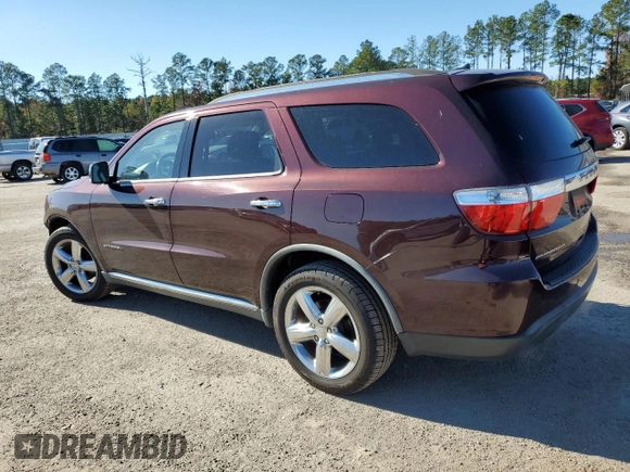 2012 Dodge Durango Citadel with VIN 1C4RDHEG5CC130259, listed as a Copart auction lot 82764844 with 145,930 mi miles and Salvage title. Bid and sale history available at DreamBid. Image 2.