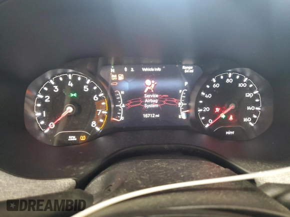 2022 Jeep Compass Latitude with VIN 3C4NJDBBXNT181028, listed as a Copart auction lot 53794695 with 16,712 mi miles and Salvage title. Bid and sale history available at DreamBid. Image 9.