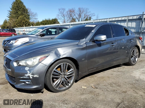 2017 Infiniti Q50 Premium z VIN JN1EV7AR9HM840329, wystawiony jako Copart lot #49451005 z przebiegiem 95 348 mil mil oraz Szkoda całkowita • Salvage title. Historia ofert i sprzedaży dostępna na DreamBid. Obrazek 1.