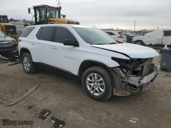 2021 Chevrolet Traverse LS with VIN 1GNEVFKW7MJ136581, listed as a Copart auction lot 84253424 with 65,503 mi miles and Salvage Title. Bid and sale history available at carsss.com. Image 4.