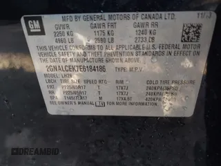 2014 Chevrolet Equinox LT with VIN 2GNALCEK7E6184186, listed as a IAAI auction lot 41808676 with 135,702 mi miles. Bid and sale history available at carsss.com. Image 9.