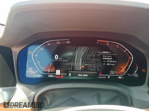 2021 BMW 4 Series 430i with VIN WBA53AP0XMCH23674, listed as a Copart auction lot 59490125 with 66,940 mi miles and Salvage title. Bid and sale history available at DreamBid. Image 9.