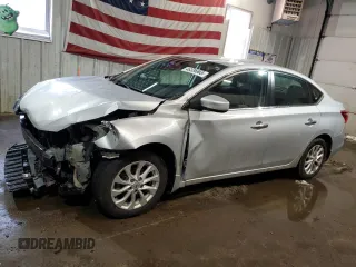 2019 Nissan Sentra SV with VIN 3N1AB7AP1KY272748, listed as a Copart auction lot 46336665 with 55,771 mi miles and Salvage Title. Bid and sale history available at DreamBid. Image 1.