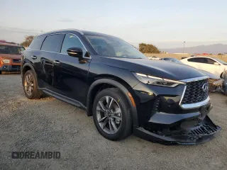 2024 Infiniti QX60 Luxe with VIN 5N1DL1FS7RC341460, listed as a Copart auction lot 43569605 with 4,080 mi miles and Salvage title. Bid and sale history available at DreamBid. Image 4.