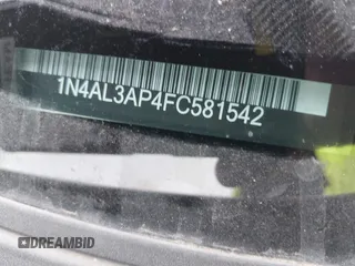2015 Nissan Altima S with VIN 1N4AL3AP4FC581542, listed as a IAAI auction lot 42144435 with 147,698 mi miles and . Bid and sale history available at DreamBid. Image 9.