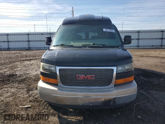 2011 GMC Savana Cargo Van YF7 Upfitter with VIN 1GDS7DC48B1172487, listed as a Copart auction lot 46772995 with 156,594 mi miles and Salvage Title. Bid and sale history available at carsss.com. Image 5.