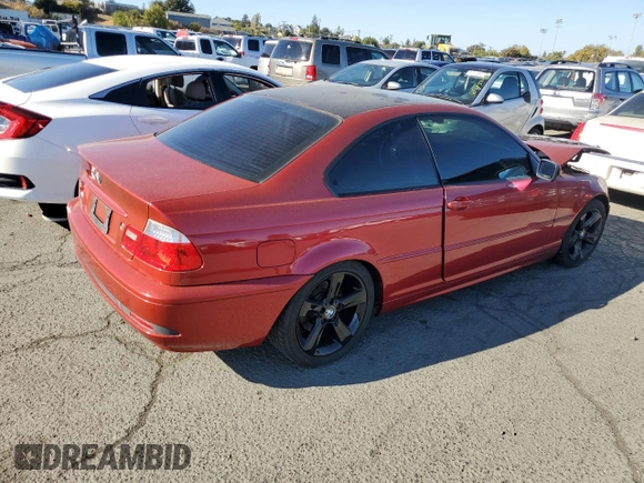 2006 BMW 3 Series 325Ci with VIN WBABD33436PL09665, listed as a Copart auction lot 69726313 with 0 mi miles and Salvage Title. Bid and sale history available at carsss.com. Image 3.