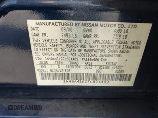 2007 Nissan Maxima SE z VIN 1N4BA41E27C824409, wystawiony jako IAAI lot #42367195 z przebiegiem 125 696 mil mil oraz . Historia ofert i sprzedaży dostępna na DreamBid. Obrazek 9.