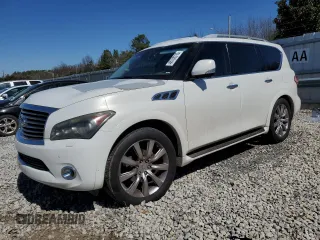 2012 Infiniti QX56 7-passenger with VIN JN8AZ2NE5C9017052, listed as a Copart auction lot 48788315 with 161,824 mi miles and Salvage Title. Bid and sale history available at carsss.com. Image 1.