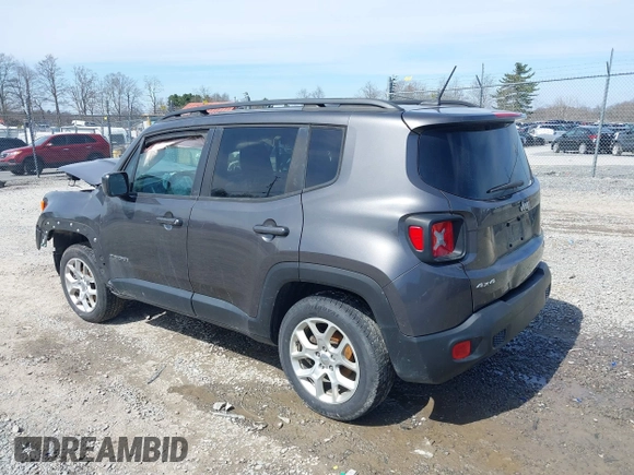 2017 Jeep Renegade Latitude with VIN ZACCJBBB3HPF61108, listed as a IAAI auction lot 39055699 with 181,598 mi miles and . Bid and sale history available at DreamBid. Image 3.