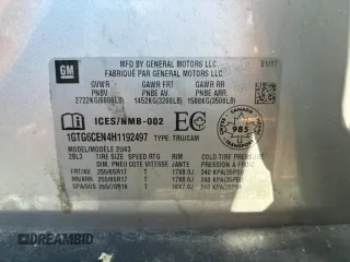 2017 GMC Canyon 4WD SLE z VIN 1GTG6CEN4H1192497, wystawiony jako Copart lot #50968085 z przebiegiem Nie podano mil oraz Szkoda całkowita • Salvage title. Historia ofert i sprzedaży dostępna na DreamBid. Obrazek 12.