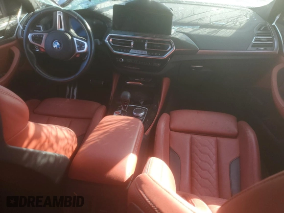 2023 BMW X4 M with VIN 5YM23EC00P9S11365, listed as a Copart auction lot 83022114 with 15,151 mi miles and Non Repairable. Bid and sale history available at carsss.com. Image 8.