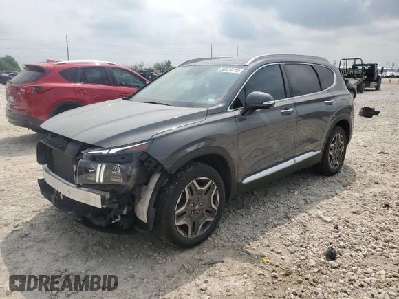 2023 Hyundai Santa Fe Limited z VIN 5NMS44AL9PH568500, wystawiony jako Copart lot #50929715 z przebiegiem 21 947 mil mil oraz Szkoda całkowita • Salvage title. Historia ofert i sprzedaży dostępna na DreamBid. Obrazek 1.