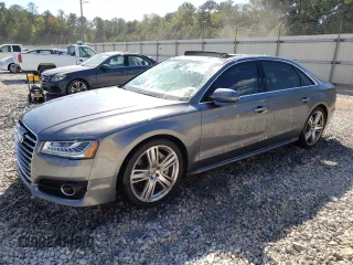 2016 Audi A8 L 4.0T Sport with VIN WAU43AFD7GN016215, listed as a Copart auction lot 76303204 with 79,098 mi miles and Salvage Title. Bid and sale history available at carsss.com. Image 1.