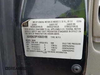 2006 Chevrolet HHR LT z VIN 3GNDA23P76S623188, wystawiony jako IAAI lot #42296281 z przebiegiem 281 529 mil mil oraz . Historia ofert i sprzedaży dostępna na DreamBid. Obrazek 9.