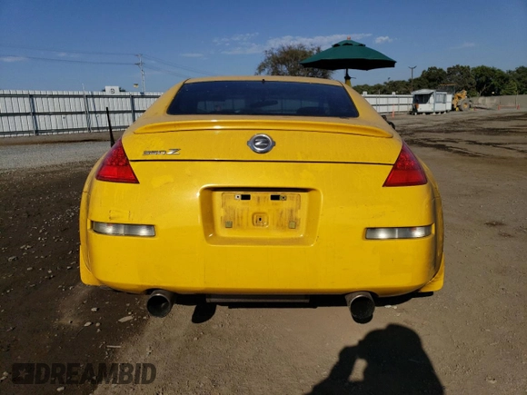 2005 Nissan 350Z Touring with VIN JN1AZ34E55M655680, listed as a Copart auction lot 74091984 with 114,576 mi miles and Salvage Title. Bid and sale history available at DreamBid. Image 6.