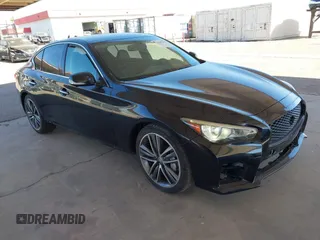 2014 Infiniti Q50 Premium with VIN JN1BV7AP9EM688811, listed as a IAAI auction lot 41483058 with 95,204 mi miles and . Bid and sale history available at carsss.com. Image 1.