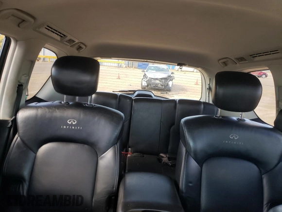 2012 Infiniti QX56 7-passenger with VIN JN8AZ2NF6C9518069, listed as a Copart auction lot 77857344 with 159,575 mi miles and Salvage Title. Bid and sale history available at carsss.com. Image 10.
