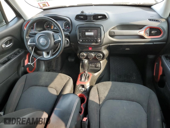 2017 Jeep Renegade Trailhawk with VIN ZACCJBCB8HPE43103, listed as a Copart auction lot 58690885 with 135,139 mi miles and Clean title. Bid and sale history available at DreamBid. Image 8.