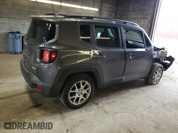 2020 Jeep Renegade Latitude with VIN ZACNJBBB9LPL18157, listed as a Copart auction lot 56581795 with 37,282 mi miles and Salvage title. Bid and sale history available at DreamBid. Image 3.
