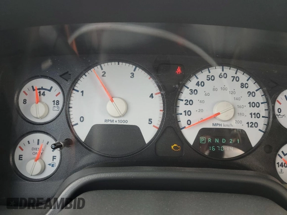2007 Dodge Ram 2500 SLT with VIN 1D7KS28C07J556137, listed as a Copart auction lot 47265545 with 167,014 mi miles and Salvage Title. Bid and sale history available at carsss.com. Image 9.