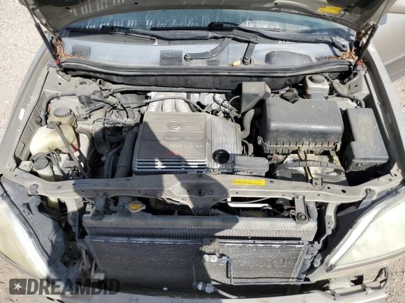 2001 Lexus RX 300 with VIN JTJGF10U410090158, listed as a Copart auction lot 77817154 with 130,583 mi miles and Salvage Title. Bid and sale history available at carsss.com. Image 12.