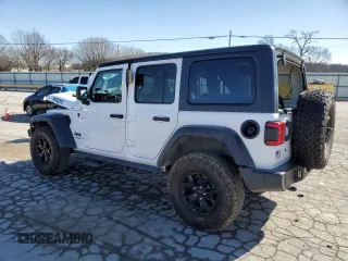 2020 Jeep Wrangler Unlimited Willys with VIN 1C4HJXDN4LW169762, listed as a Copart auction lot 48365065 with 34,823 mi miles and Salvage title. Bid and sale history available at DreamBid. Image 2.