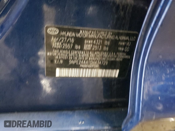 2016 Hyundai Sonata Eco z VIN 5NPE24AA1GH434729, wystawiony jako Copart lot #44836675 z przebiegiem 66 220 mil mil oraz Szkoda całkowita • Salvage title. Historia ofert i sprzedaży dostępna na DreamBid. Obrazek 12.