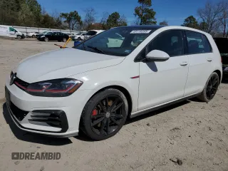 2019 Volkswagen Golf GTI S with VIN 3VW5T7AU3KM010896, listed as a Copart auction lot 49118355 with 41,612 mi miles and Salvage Title. Bid and sale history available at carsss.com. Image 1.