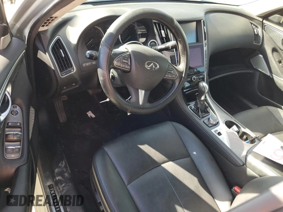 2017 Infiniti Q50 3.0t Premium with VIN JN1EV7AR0HM840588, listed as a Copart auction lot 76129124 with 107,886 mi miles and Salvage Title. Bid and sale history available at carsss.com. Image 8.
