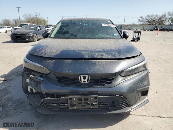 2022 Honda Civic Hatchback EX-L with VIN 19XFL1H72NE024159, listed as a Copart auction lot 49783795 with 19,336 mi miles and Salvage Title. Bid and sale history available at carsss.com. Image 5.