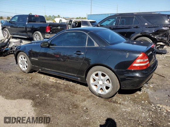 2002 Mercedes-Benz SLK-Class 2.3L Kompressor with VIN WDBKK49F92F254662, listed as a Copart auction lot 43461805 with 107,162 mi miles and Non Repairable. Bid and sale history available at carsss.com. Image 2.