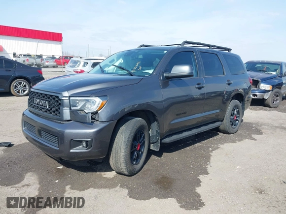 2021 Toyota Sequoia TRD Pro with VIN 5TDEY5B18MS187069, listed as a IAAI auction lot 41701691 with 100,629 mi miles. Bid and sale history available at carsss.com. Image 18.
