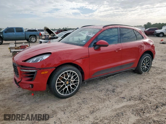 2017 Porsche Macan S z VIN WP1AB2A57HLB19788, wystawiony jako Copart lot #61986475 z przebiegiem Nie podano mil oraz Szkoda całkowita • Salvage title. Historia ofert i sprzedaży dostępna na DreamBid. Obrazek 1.
