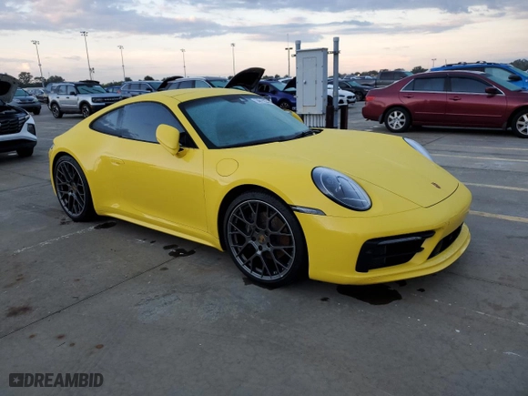 2021 Porsche 911 Carrera with VIN WP0AA2A93MS205400, listed as a Copart auction lot 74017334 with 0 mi miles and Non Repairable. Bid and sale history available at carsss.com. Image 4.