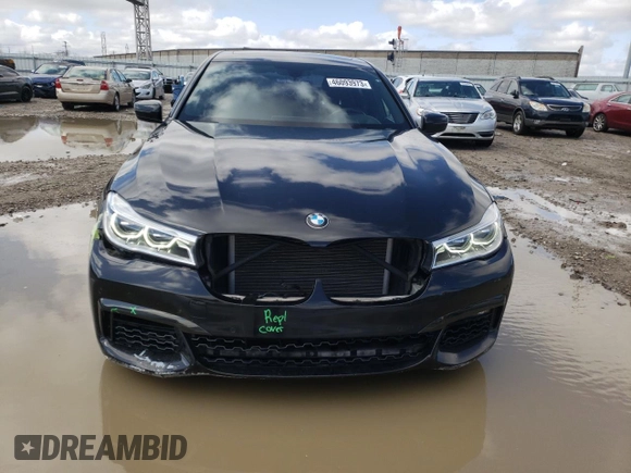 2017 BMW 7 Series 750i with VIN WBA7F0C30HGM21882, listed as a Copart auction lot 46093973 with 53,535 mi miles. Bid and sale history available at carsss.com. Image 5.