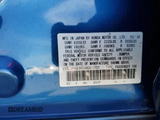 2006 Acura TSX с VIN JH4CL968X6C016721, выставлен на аукционе Copart как лот 63156765 с пробегом 171 840 миль миль и Списание • Salvage title. История ставок и продаж доступна на DreamBid. Изображение 12.
