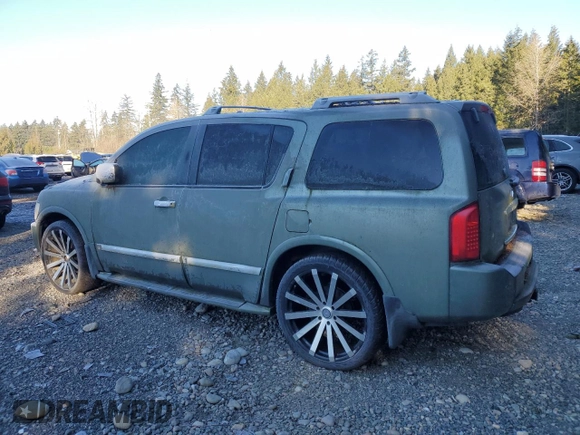2004 Infiniti QX56 with VIN 5N3AA08C34N801615, listed as a Copart auction lot 42969515 with 0 mi miles and Salvage Title. Bid and sale history available at carsss.com. Image 2.