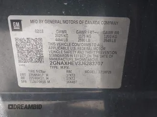 2018 Chevrolet Equinox LS with VIN 2GNAXHEV3J6283707, listed as a IAAI auction lot 42009234 with 115,745 mi miles and . Bid and sale history available at DreamBid. Image 9.
