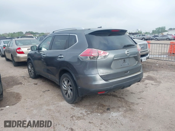 2015 Nissan Rogue SV with VIN 5N1AT2MV7FC758546, listed as a IAAI auction lot 41917021 with 155,696 mi miles. Bid and sale history available at carsss.com. Image 3.