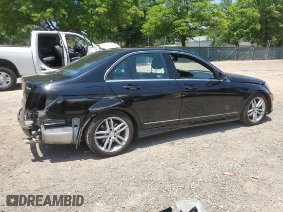 2012 Mercedes-Benz C 300 Sport with VIN WDDGF8BB8CA643615, listed as a Copart auction lot 62353045 with 105,717 mi miles and Salvage title. Bid and sale history available at DreamBid. Image 3.