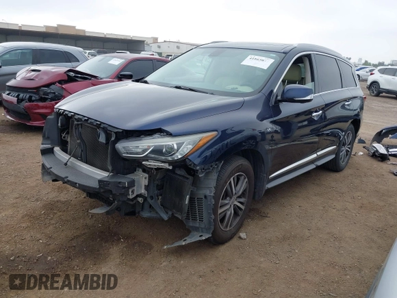 2017 Infiniti QX60 with VIN 5N1DL0MN3HC528880, listed as a IAAI auction lot 41865871 with 183,430 mi miles. Bid and sale history available at carsss.com. Image 2.
