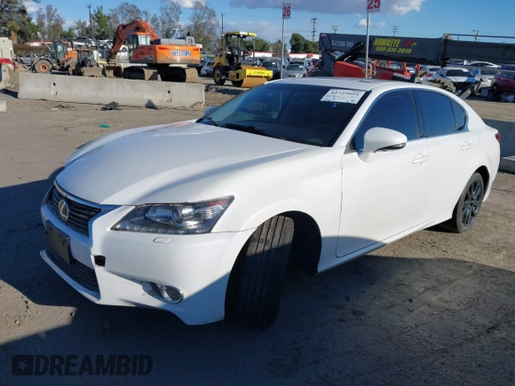 2014 Lexus GS 350 with VIN JTHCE1BL6E5025540, listed as a IAAI auction lot 41725095 with 91,907 mi miles. Bid and sale history available at carsss.com. Image 2.