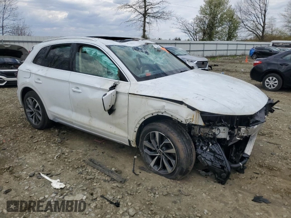 2021 Audi Q5 Prestige with VIN WA1CAAFY7M2097571, listed as a Copart auction lot 53195445 with Not provided miles and Salvage title. Bid and sale history available at DreamBid. Image 4.