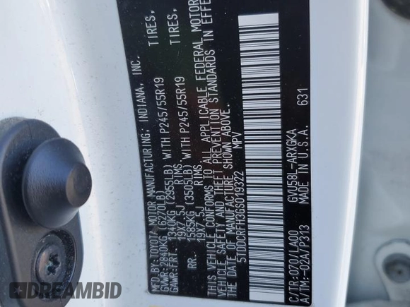 2016 Toyota Highlander Hybrid Limited with VIN 5TDDCRFH3GS019322, listed as a Copart auction lot 81970944 with 141,113 mi miles and Salvage Title. Bid and sale history available at carsss.com. Image 12.